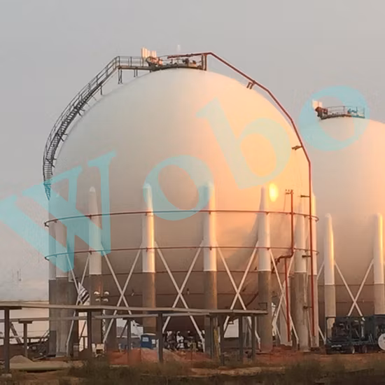 Réservoir de stockage cryogénique sphérique EPC 200 à 5000m3 ASME LNG